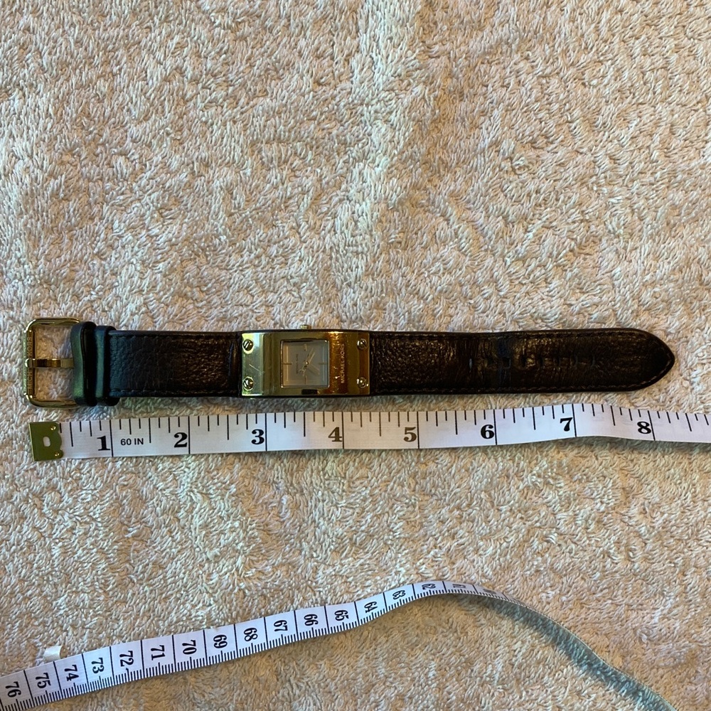 Michael Kors Gold Rectangular Watch - Picture 3 of 4